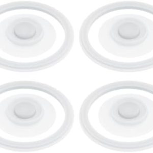 WMB ONE Top Verschluss – Einhändig bedienbarer, auslaufsicherer Trinkflaschenverschluss für unterwegs (4er Pack)