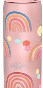 ion8 Trinkflasche 500 ml - Auslaufsicher, Einhandöffnung, BPA-frei, Ideal für Sport & Reisen, Regenbogen-Design