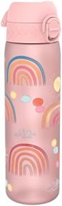 ion8 Trinkflasche 500 ml - Auslaufsicher, Einhandöffnung, BPA-frei, Ideal für Sport & Reisen, Regenbogen-Design