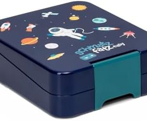 schmatzfatz Lunchbox für Kinder – Bunte & Auslaufsichere Bento Box mit Fächern für Kindergarten und Kita