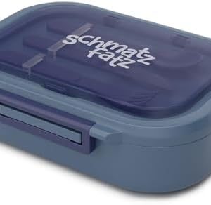 Schmatzfatz Brotdose – BPA-freie Bento-Box für Kinder, langlebig und leicht, ideal für Kindergarten und Reisen, mit 3 Fä