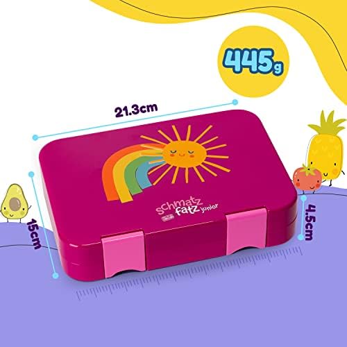 schmatzfatz Brotdose Kinder BPA-frei und auslaufsicher – perfekte Lunchbox für die Schule mit Fächern