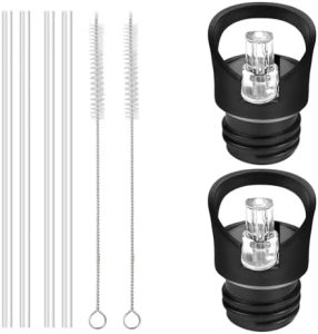 Ersatzdeckel für Strohflaschen – 2 Stück Strohdeckel für Standard-Mund 1,91/1,94 Zoll – Praktisches Zubehör für Wasserfl