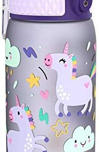 ion8 Kinder Trinkflasche 350ml – Auslaufsicher & Einhandöffnung, Ideal für Unterwegs, BPA-frei, Leicht zu Reinigen