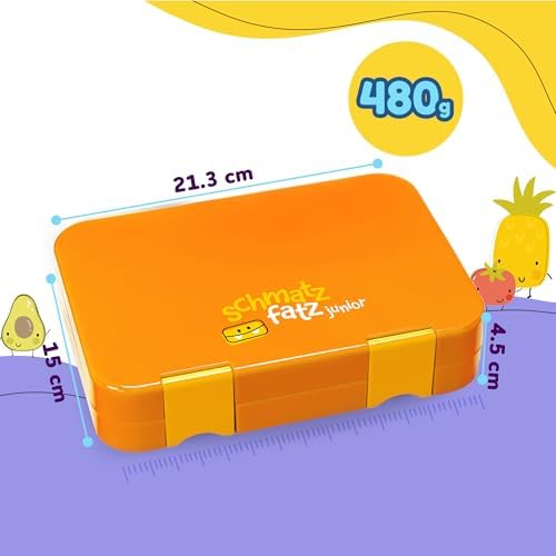 schmatzfatz Brotdose Kinder BPA-frei und auslaufsicher – perfekte Lunchbox für die Schule mit Fächern