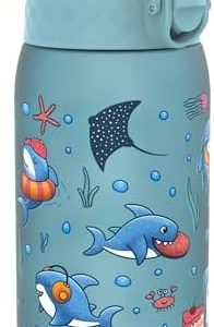 ion8 Kinder Trinkflasche 350ml – Auslaufsicher & Einhandöffnung für Unterwegs, BPA-frei & leicht zu reinigen