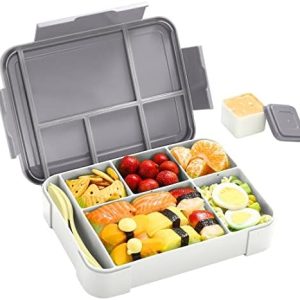 BPA-freie Kinder Brotdose 1300ML – Auslaufsichere Bento Box mit 5 Fächern für Schule und Freizeit
