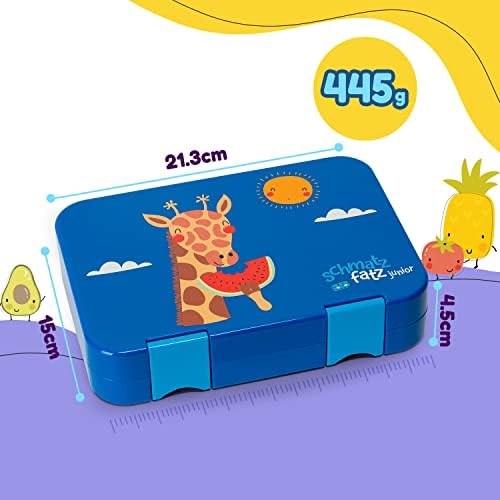 schmatzfatz Brotdose Kinder BPA-frei und auslaufsicher – perfekte Lunchbox für die Schule mit Fächern