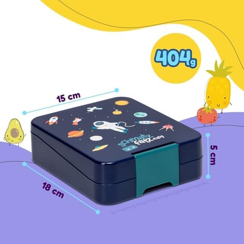 schmatzfatz Brotdose Kinder BPA-frei und auslaufsicher – perfekte Lunchbox für die Schule mit Fächern