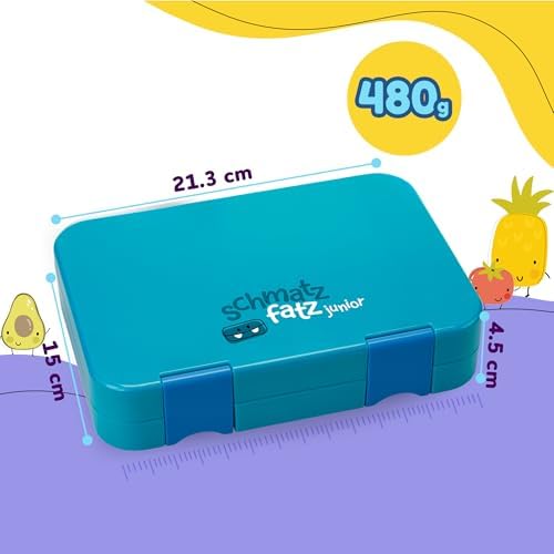schmatzfatz Brotdose Kinder BPA-frei und auslaufsicher – perfekte Lunchbox für die Schule mit Fächern