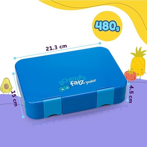 schmatzfatz Brotdose Kinder BPA-frei und auslaufsicher – perfekte Lunchbox für die Schule mit Fächern