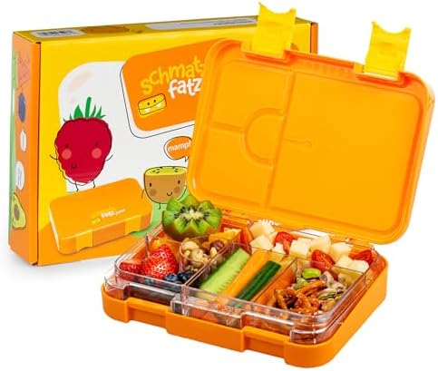 schmatzfatz Brotdose Kinder BPA-frei und auslaufsicher – perfekte Lunchbox für die Schule mit Fächern
