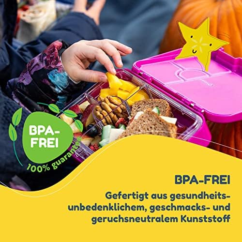 schmatzfatz Brotdose Kinder BPA-frei und auslaufsicher – perfekte Lunchbox für die Schule mit Fächern