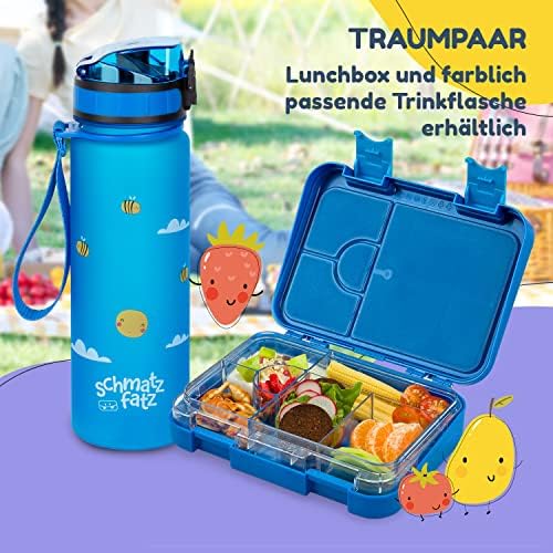 schmatzfatz Brotdose Kinder BPA-frei und auslaufsicher – perfekte Lunchbox für die Schule mit Fächern