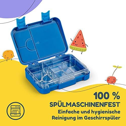 schmatzfatz Brotdose Kinder BPA-frei und auslaufsicher – perfekte Lunchbox für die Schule mit Fächern