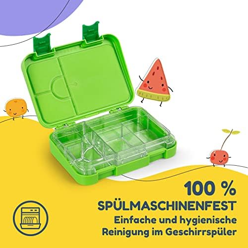 schmatzfatz Brotdose Kinder BPA-frei und auslaufsicher – perfekte Lunchbox für die Schule mit Fächern