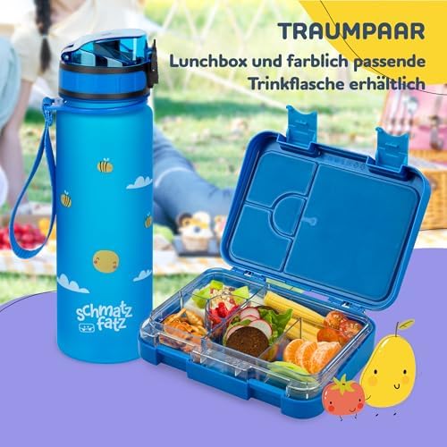 schmatzfatz Brotdose Kinder BPA-frei und auslaufsicher – perfekte Lunchbox für die Schule mit Fächern