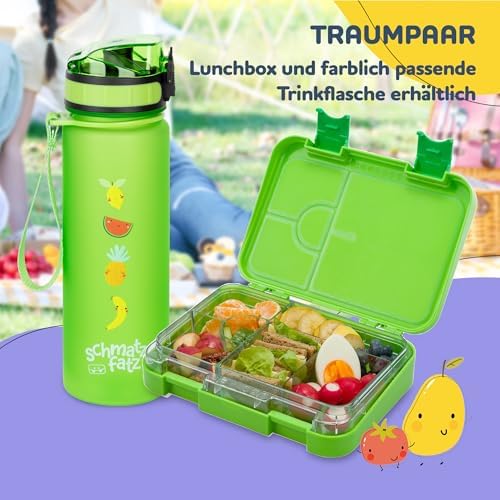 schmatzfatz Brotdose Kinder BPA-frei und auslaufsicher – perfekte Lunchbox für die Schule mit Fächern