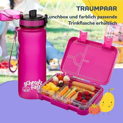 schmatzfatz Brotdose Kinder BPA-frei und auslaufsicher – perfekte Lunchbox für die Schule mit Fächern