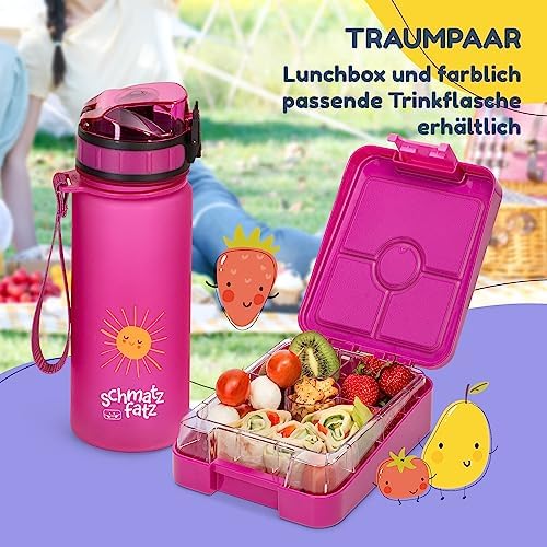 schmatzfatz Brotdose Kinder BPA-frei und auslaufsicher – perfekte Lunchbox für die Schule mit Fächern