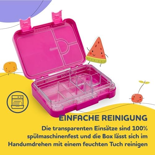 schmatzfatz Brotdose Kinder BPA-frei und auslaufsicher – perfekte Lunchbox für die Schule mit Fächern