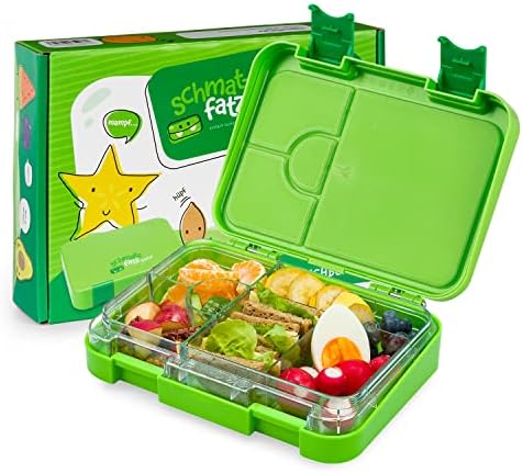 schmatzfatz Brotdose Kinder BPA-frei und auslaufsicher – perfekte Lunchbox für die Schule mit Fächern