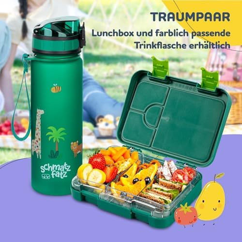 schmatzfatz Brotdose Kinder BPA-frei und auslaufsicher – perfekte Lunchbox für die Schule mit Fächern