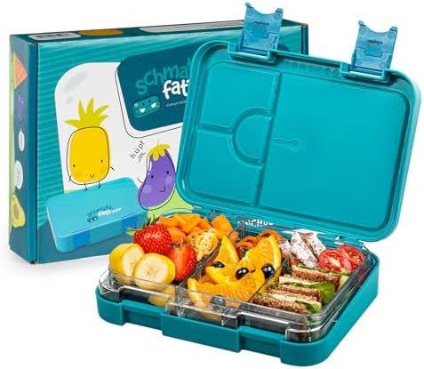 schmatzfatz Brotdose Kinder BPA-frei und auslaufsicher – perfekte Lunchbox für die Schule mit Fächern