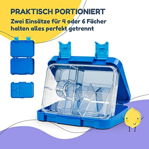 schmatzfatz Brotdose Kinder BPA-frei und auslaufsicher – perfekte Lunchbox für die Schule mit Fächern