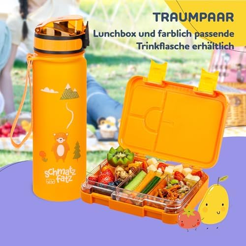 schmatzfatz Brotdose Kinder BPA-frei und auslaufsicher – perfekte Lunchbox für die Schule mit Fächern