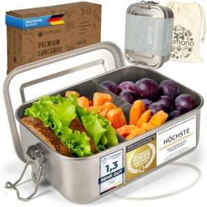 Dimono® Lunchbox 850ml - Auslaufsichere Edelstahl Bento-Box für die perfekte Brotzeit unterwegs
