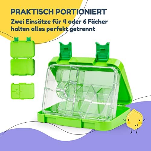 schmatzfatz Brotdose Kinder BPA-frei und auslaufsicher – perfekte Lunchbox für die Schule mit Fächern