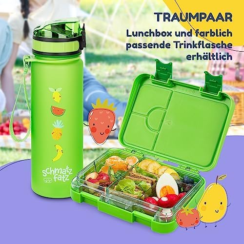 schmatzfatz Brotdose Kinder BPA-frei und auslaufsicher – perfekte Lunchbox für die Schule mit Fächern
