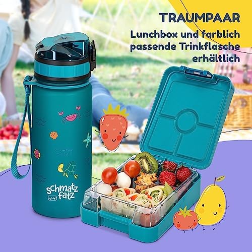 schmatzfatz Brotdose Kinder BPA-frei und auslaufsicher – perfekte Lunchbox für die Schule mit Fächern
