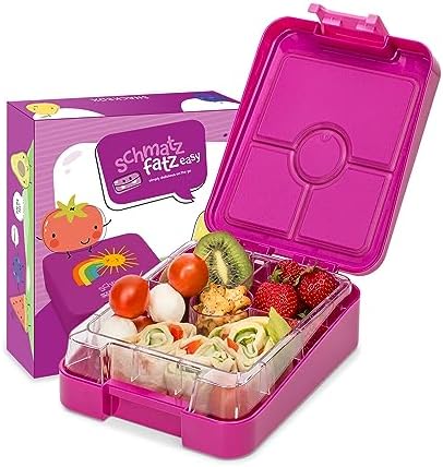 schmatzfatz Brotdose Kinder BPA-frei und auslaufsicher – perfekte Lunchbox für die Schule mit Fächern