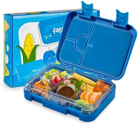 schmatzfatz Brotdose Kinder BPA-frei und auslaufsicher – perfekte Lunchbox für die Schule mit Fächern