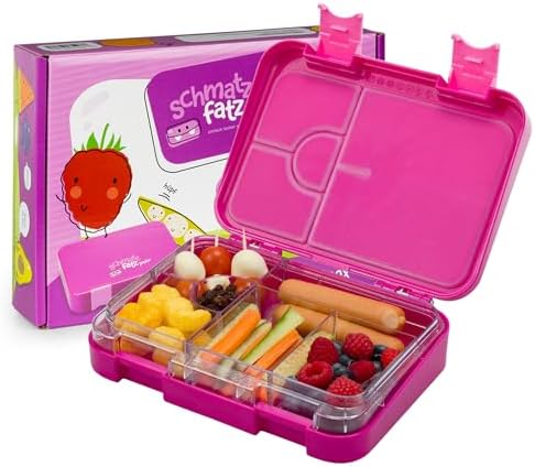 schmatzfatz Brotdose Kinder BPA-frei und auslaufsicher – perfekte Lunchbox für die Schule mit Fächern