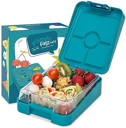 schmatzfatz Brotdose Kinder BPA-frei und auslaufsicher – perfekte Lunchbox für die Schule mit Fächern