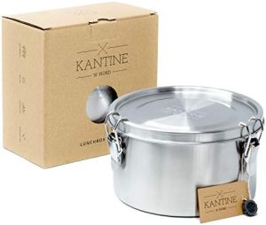 Kantine 51° Nord Edelstahl Lunchbox - Auslaufsichere Bento Box für Erwachsene & Kinder, plastikfrei, ideal für die Arbei