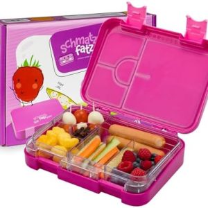 schmatzfatz Junior Brotdose Kinder mit Fächern | BPA frei | Lunchbox für Schule & Kindergarten (Lila)
